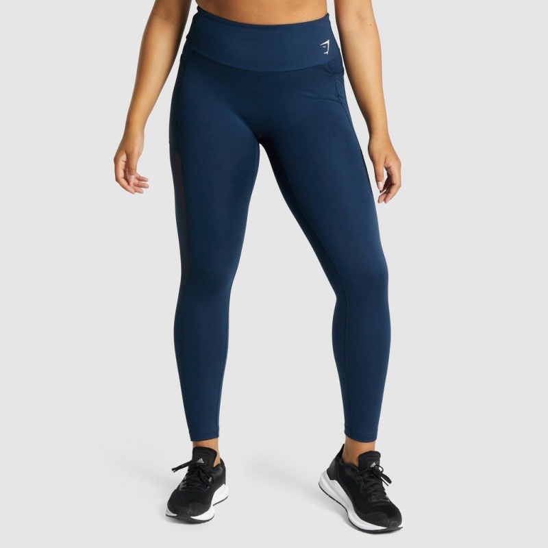 Κολαν Gymshark Αθλητικά Mesh Pocket σκουρο μπλε | 746SZAVPE