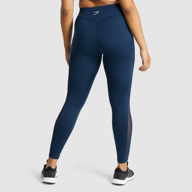 Κολαν Gymshark Αθλητικά Mesh Pocket σκουρο μπλε | 746SZAVPE