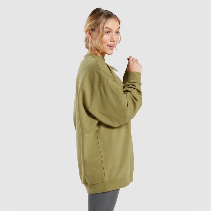 Φουτερ Gymshark Αθλητικά Oversized πρασινο | 081HXDQON