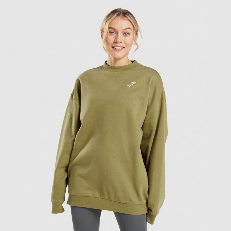 Φουτερ Gymshark Αθλητικά Oversized πρασινο | 081HXDQON