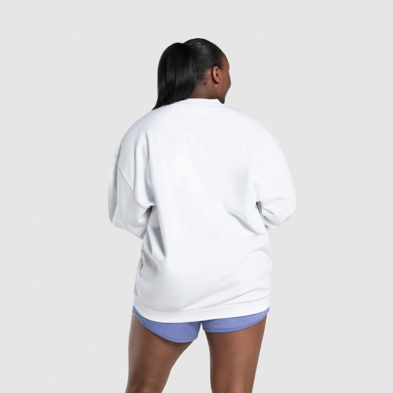 Φουτερ Gymshark Αθλητικά Oversized ασπρα | 134JKVGSY