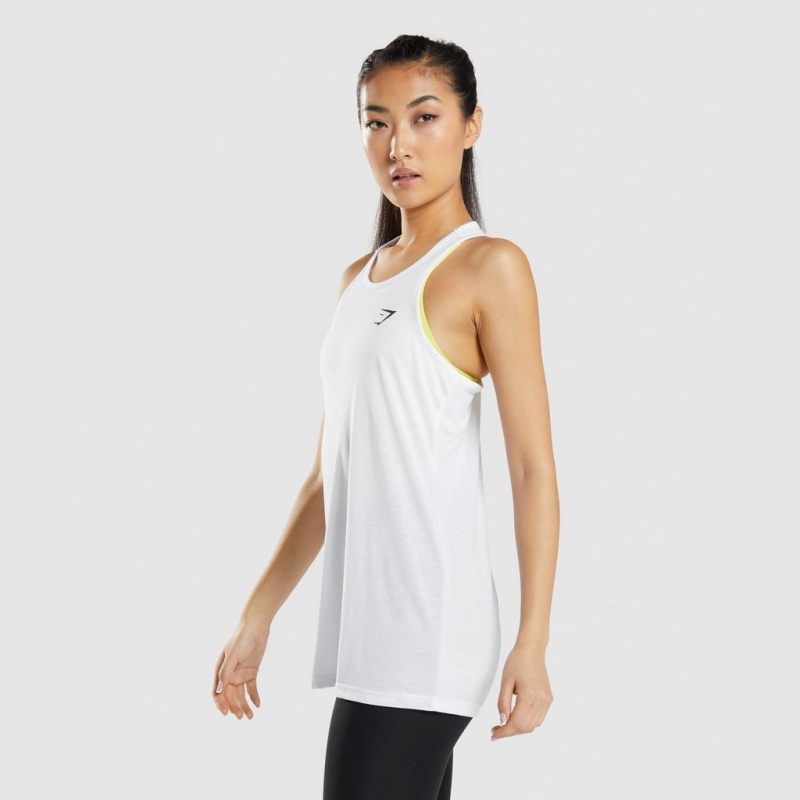 Γιλεκο Gymshark Αθλητικά Oversized ασπρα | 504ZGFYWH