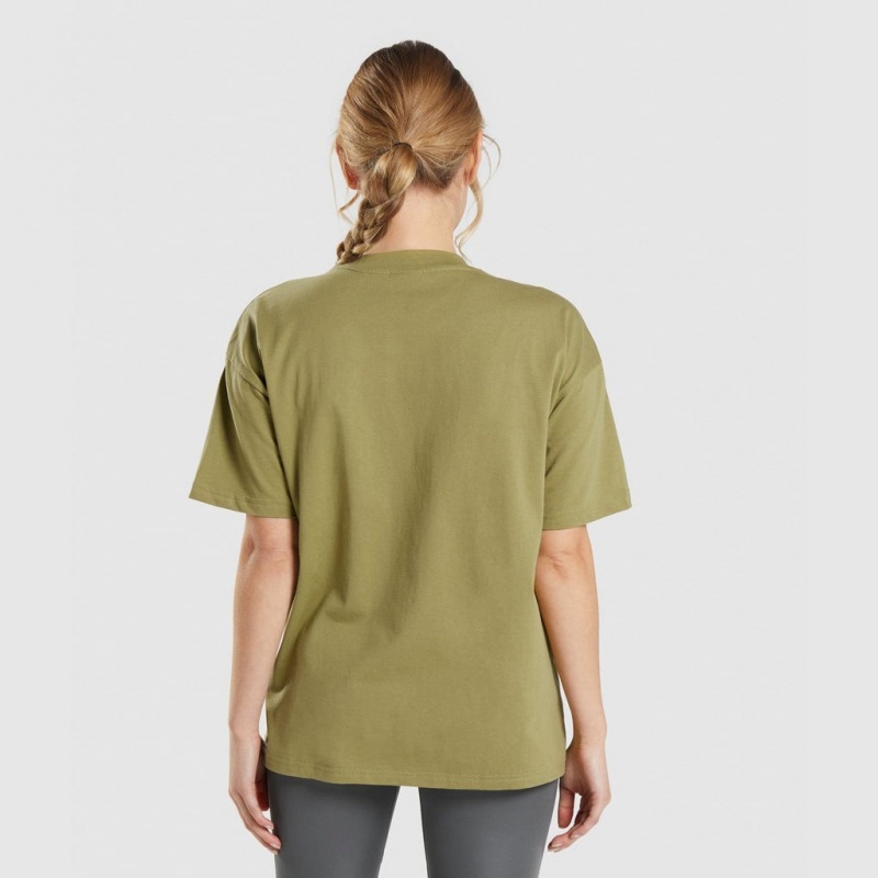 μπλουζακια Gymshark Αθλητικά Oversized πρασινο | 903CDIWOR