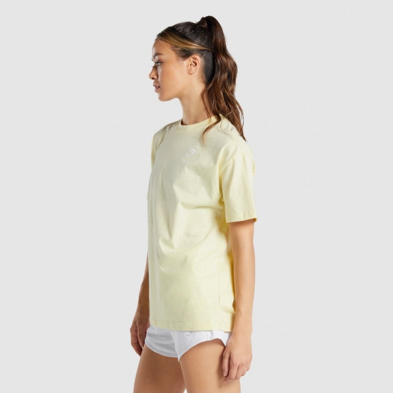μπλουζακια Gymshark Αθλητικά Oversized ανοιχτο κίτρινα | 168EZFNQC