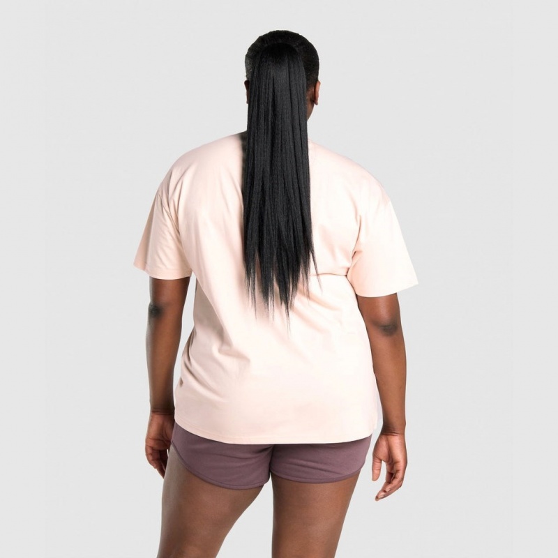 μπλουζακια Gymshark Αθλητικά Oversized ανοιχτο καφε | 463GEWRQP