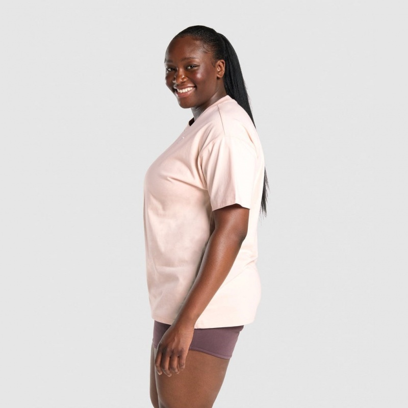μπλουζακια Gymshark Αθλητικά Oversized ανοιχτο καφε | 463GEWRQP