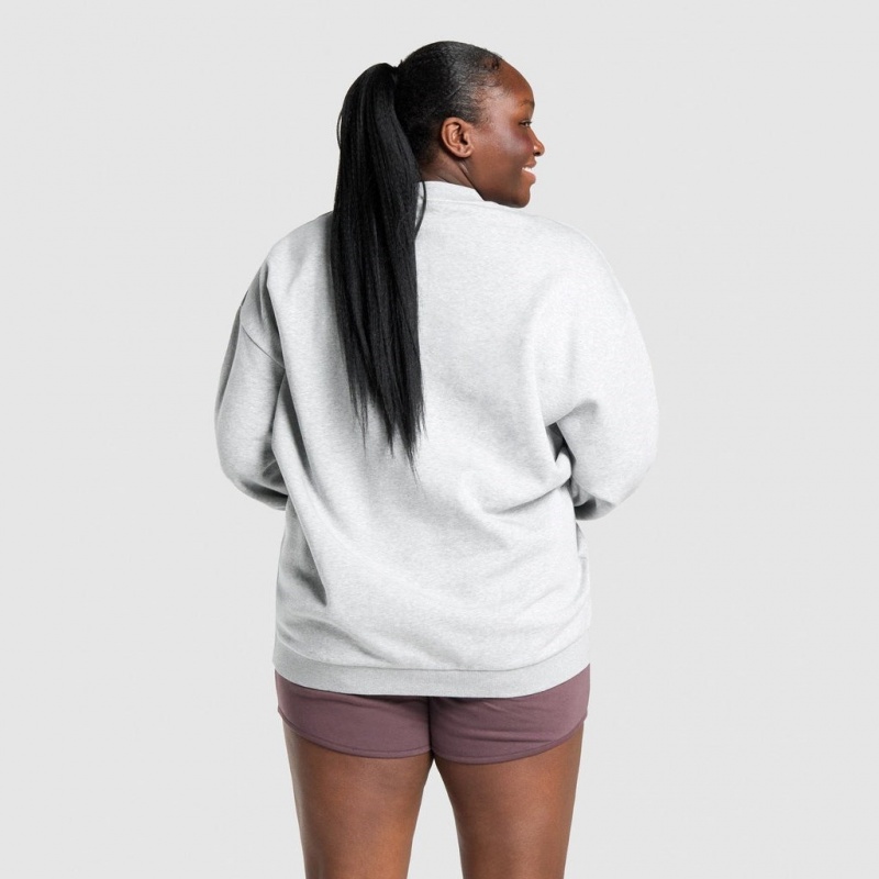 Φουτερ Gymshark Αθλητικά Oversized ανοιχτο γκρι | 874UZOMGT
