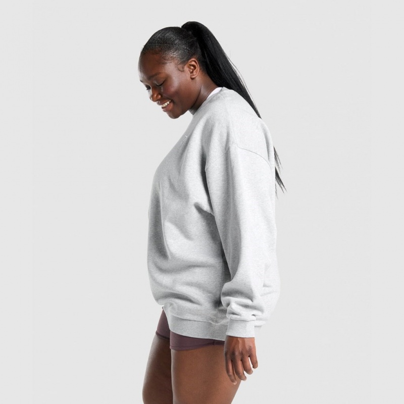 Φουτερ Gymshark Αθλητικά Oversized ανοιχτο γκρι | 874UZOMGT