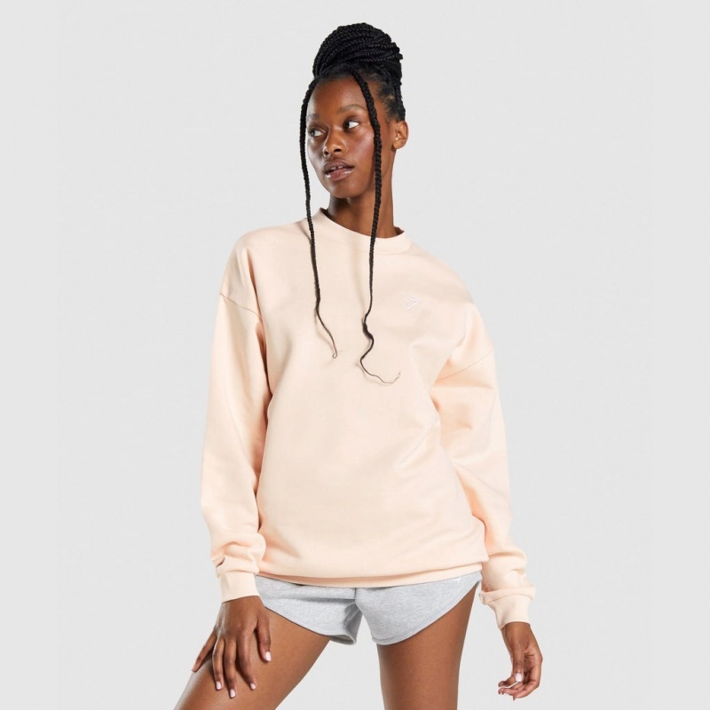 Φουτερ Gymshark Αθλητικά Oversized ανοιχτο καφε | 931SVKRPG