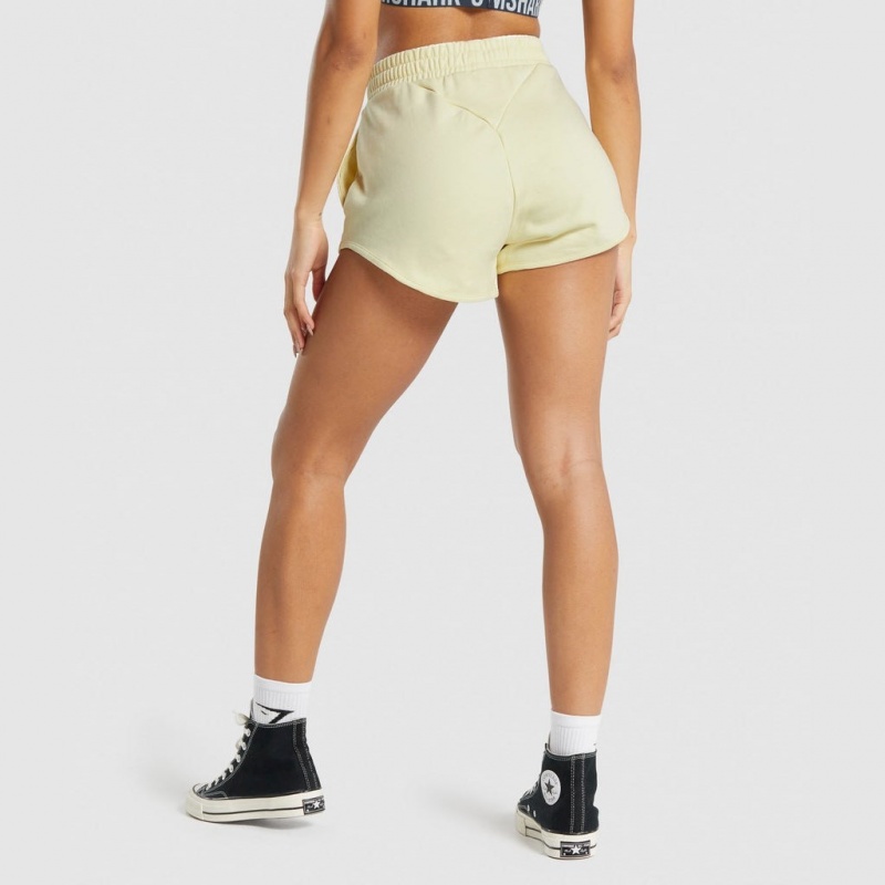 Σορτσ Gymshark Αθλητικά Sweat κίτρινα | 615OCKUNJ