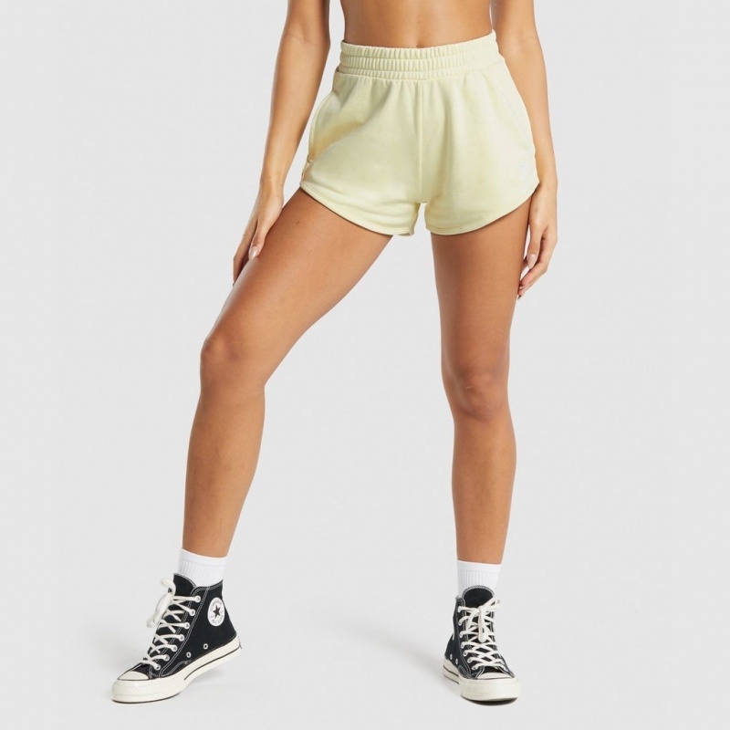 Σορτσ Gymshark Αθλητικά Sweat κίτρινα | 615OCKUNJ
