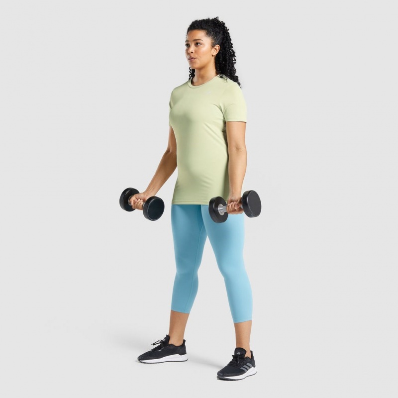 μπλουζακια Gymshark Αθλητικά Tee ανοιχτο πρασινο | 358BTKHUD