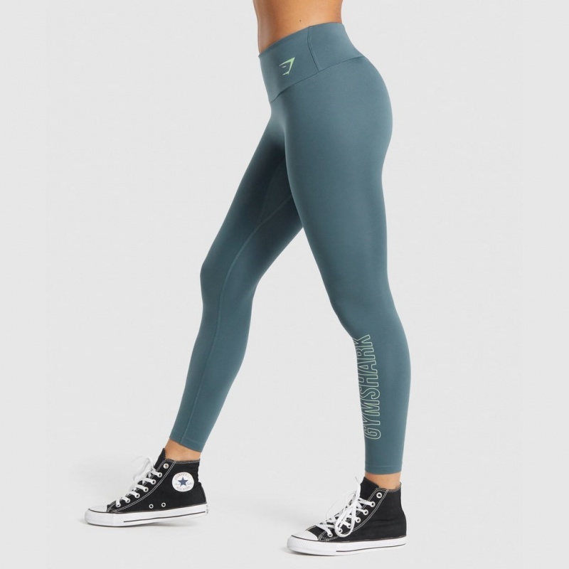 Κολαν Gymshark Αθλητικά σταμπεσ Teal | 312PAOMBJ