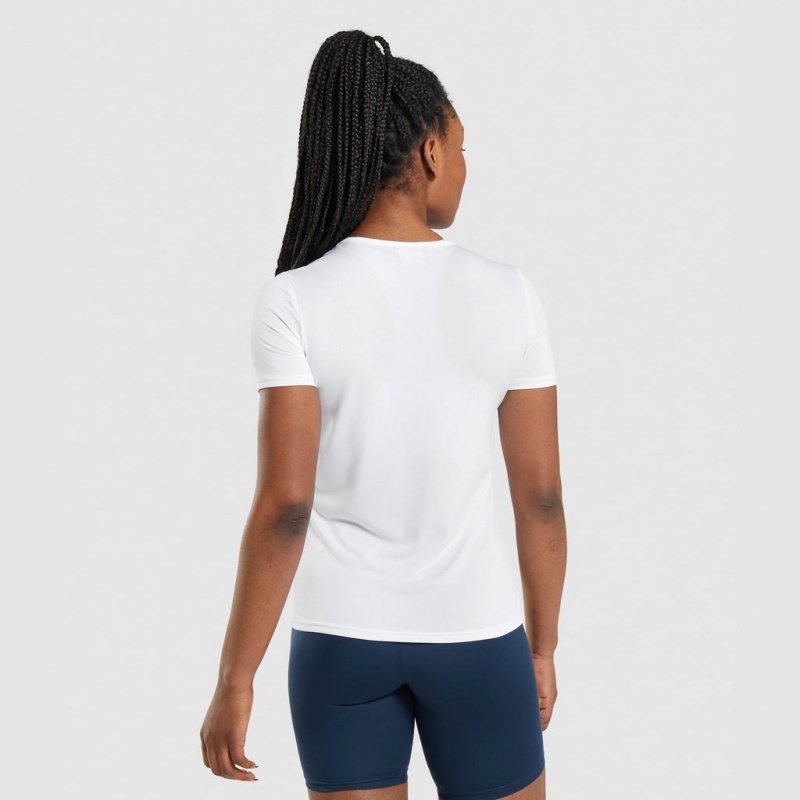 μπλουζακια Gymshark Αθλητικά ασπρα | 701JMCQAE