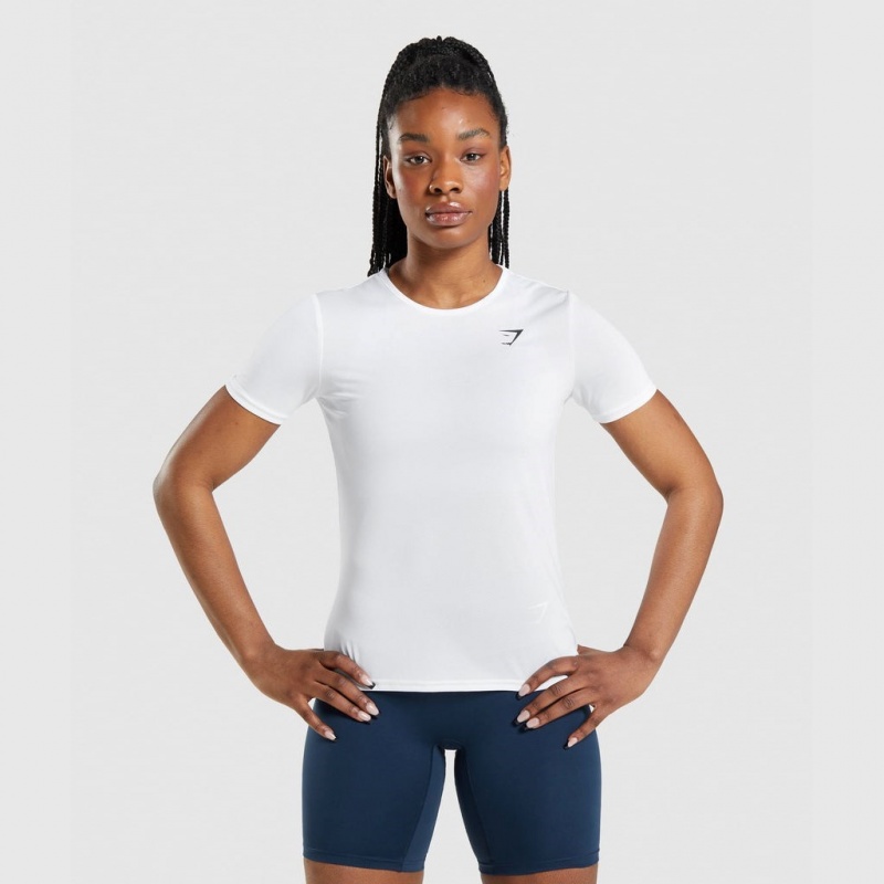 μπλουζακια Gymshark Αθλητικά ασπρα | 701JMCQAE