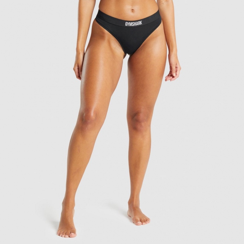 Στρινγκ Gymshark βαμβακερα μαυρα | 785KGZWOC