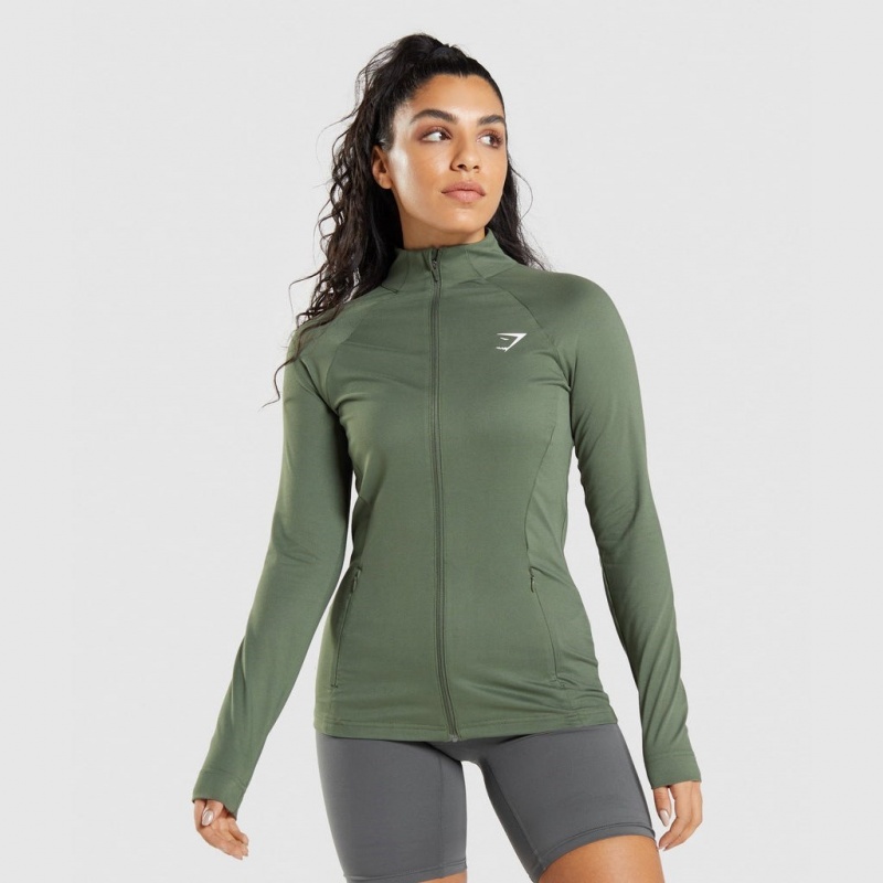 Μπουφαν Gymshark Αθλητικά Ελιά | 834INWBTJ