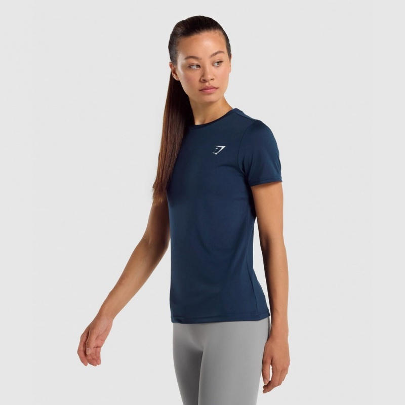 μπλουζακια Gymshark Αθλητικά σκουρο μπλε | 763FGWSXT
