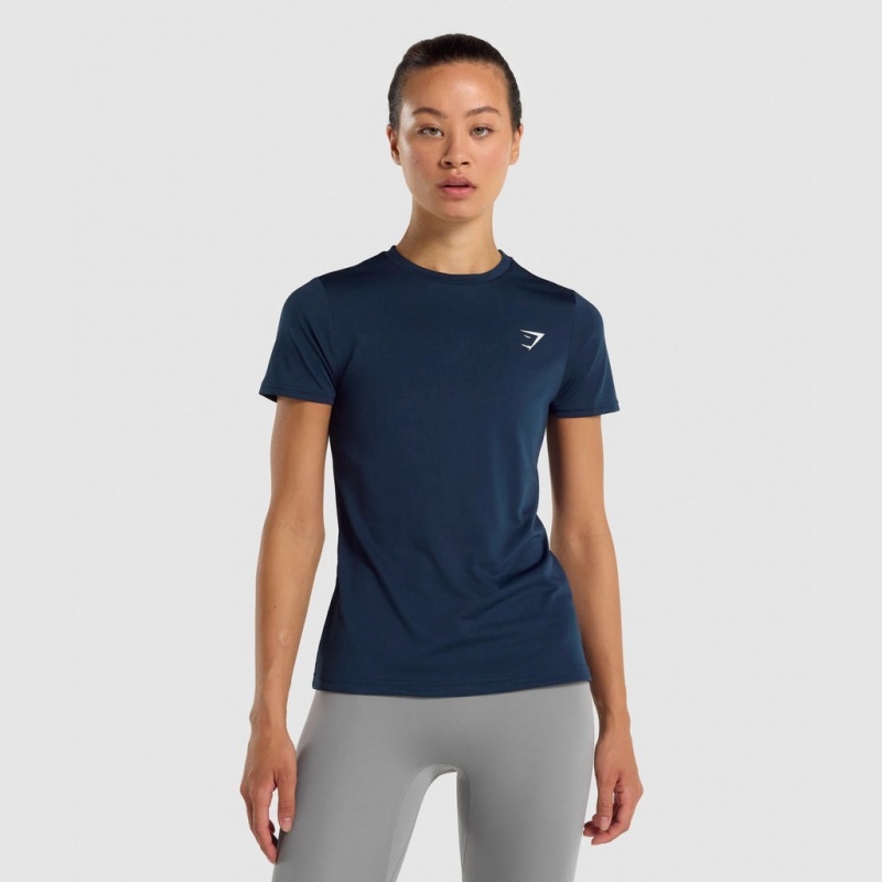 μπλουζακια Gymshark Αθλητικά σκουρο μπλε | 763FGWSXT