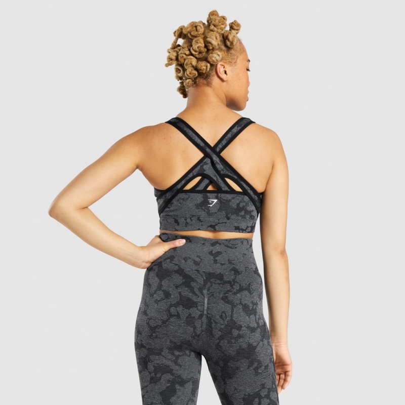 Αθλητικο Σουτιεν Gymshark Adapt Camo Seamless μαυρα | 745UKIRWV