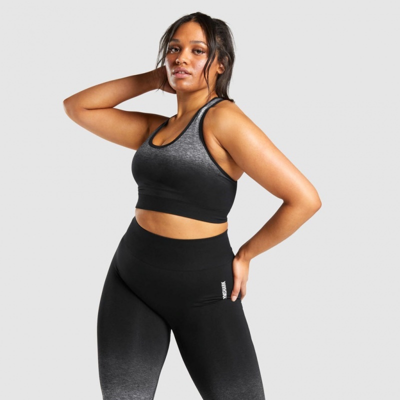 Αθλητικο Σουτιεν Gymshark Adapt Ombre Seamless μαυρα μαυρα | 768ACFSQT