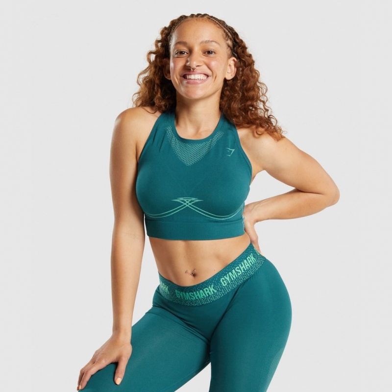 Αθλητικο Σουτιεν Gymshark Apex Seamless Teal | 351VBJZDC