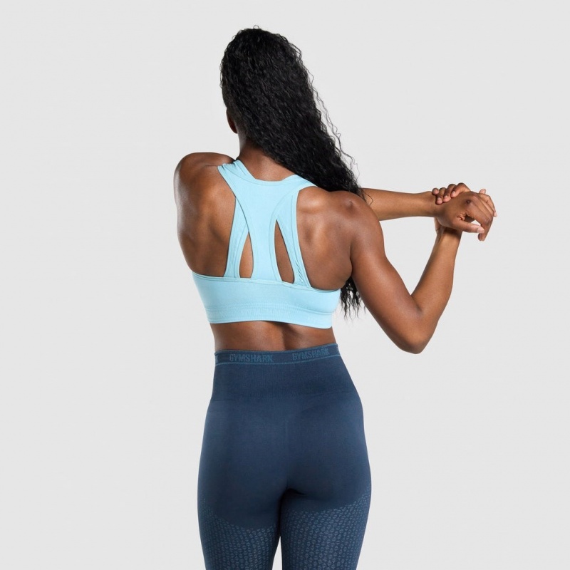 Αθλητικο Σουτιεν Gymshark Apex Seamless ανοιχτο μπλε | 831OSUDJY