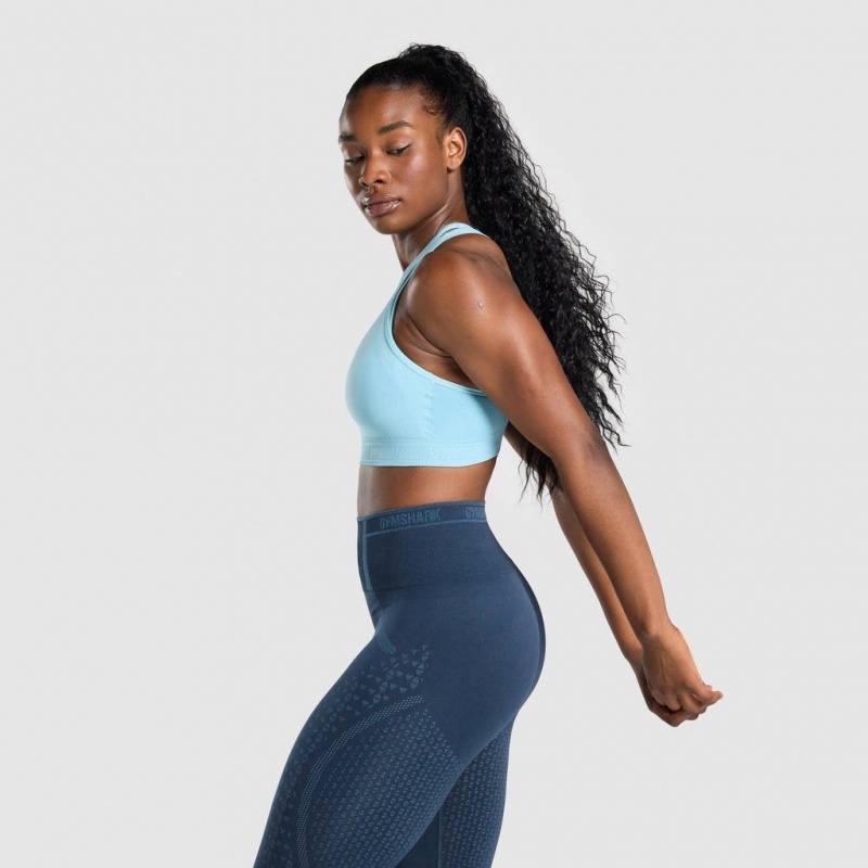 Αθλητικο Σουτιεν Gymshark Apex Seamless ανοιχτο μπλε | 831OSUDJY