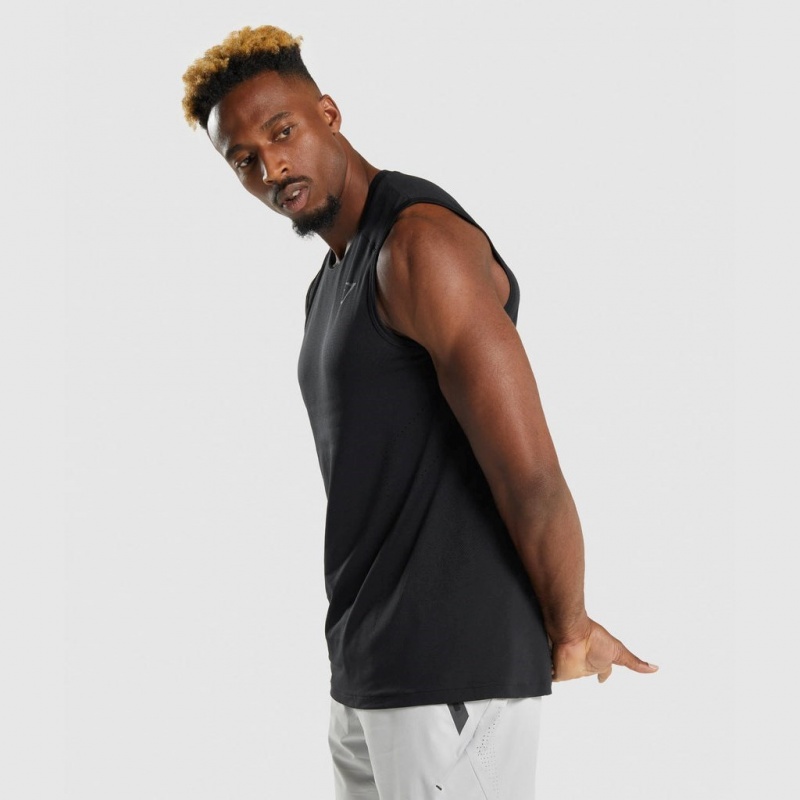 αμανικα μπλουζακια Gymshark Apex μαυρα | 198QZMVSB
