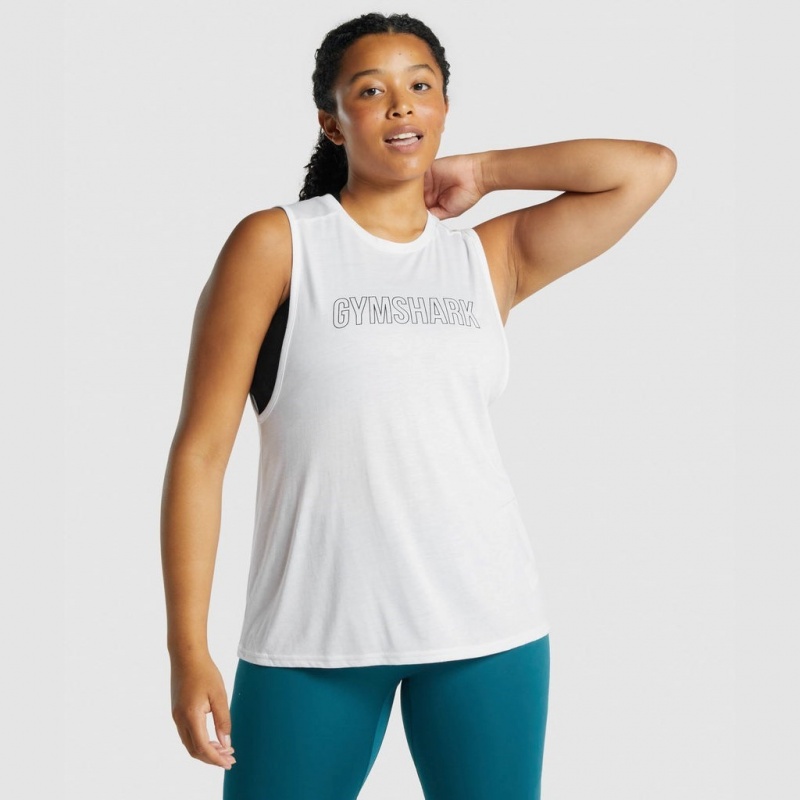 αμανικα μπλουζακια Gymshark Apollo σταμπεσ ασπρα | 310WATNSP