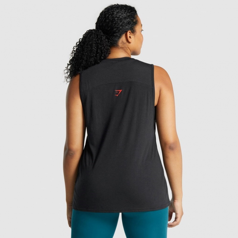 αμανικα μπλουζακια Gymshark Apollo σταμπεσ μαυρα | 903RCZSFG