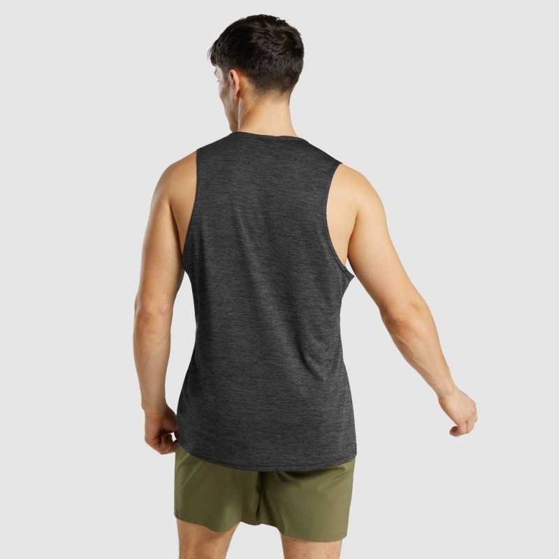 αμανικα μπλουζακια Gymshark Arrival Marl μαυρα | 680HYPLKO