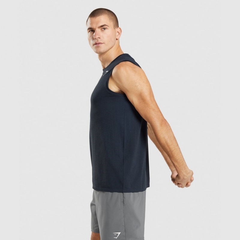 αμανικα μπλουζακια Gymshark Arrival Seamless σκουρο μπλε | 065ULWIFX