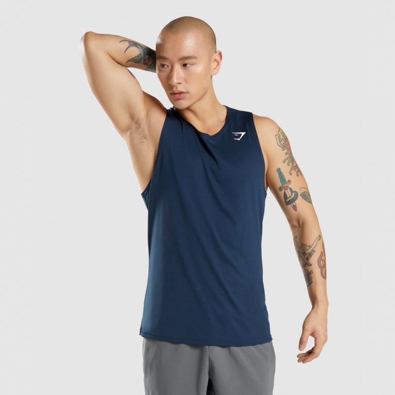 αμανικα μπλουζακια Gymshark Arrival σκουρο μπλε | 413XOQLBE