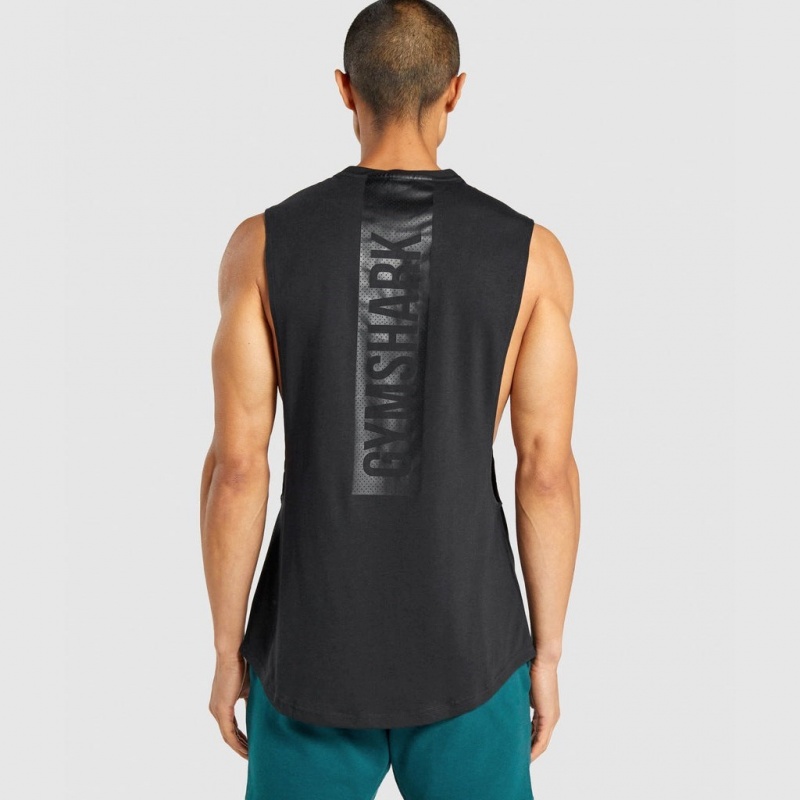 αμανικα μπλουζακια Gymshark Bold Drop Arm μαυρα | 051SLYKQP