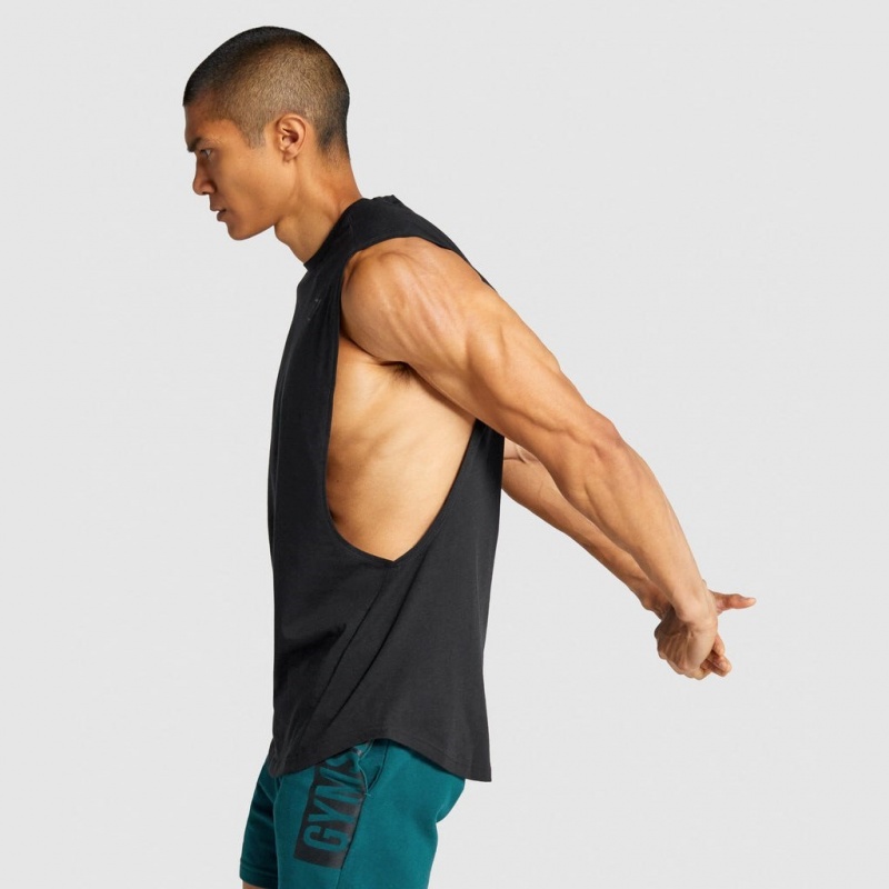 αμανικα μπλουζακια Gymshark Bold Drop Arm μαυρα | 051SLYKQP