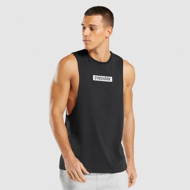 αμανικα μπλουζακια Gymshark Central Drop Arm μαυρα | 928USXQLJ