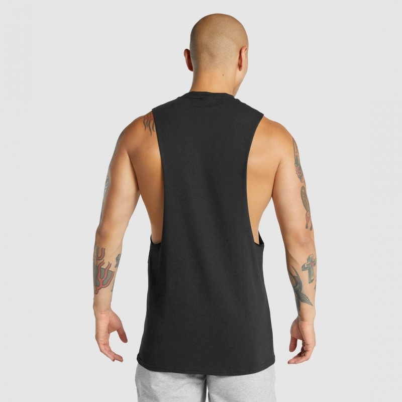 αμανικα μπλουζακια Gymshark Critical 2.0 Drop Arm μαυρα | 035NQSPKJ