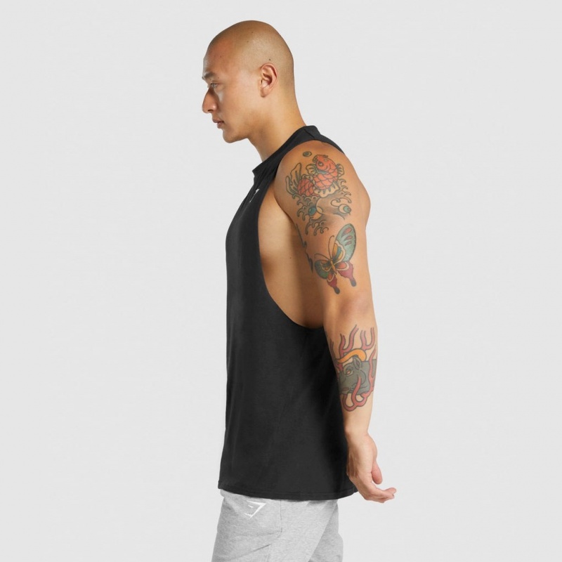 αμανικα μπλουζακια Gymshark Critical 2.0 Drop Arm μαυρα | 035NQSPKJ