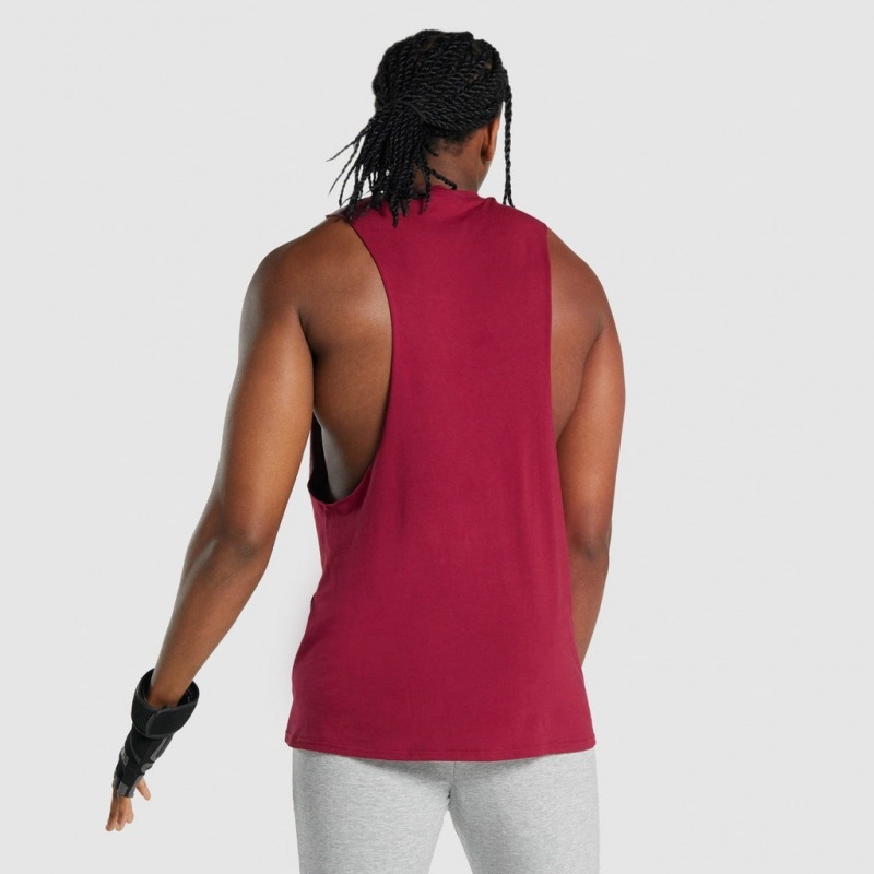 αμανικα μπλουζακια Gymshark Critical 2.0 Drop Arm μπορντο | 398MGKIRS