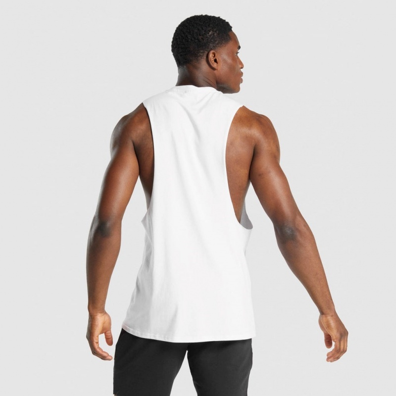 αμανικα μπλουζακια Gymshark Critical 2.0 Drop Arm ασπρα | 965TFJBVE