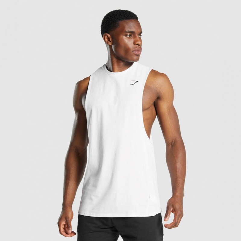 αμανικα μπλουζακια Gymshark Critical 2.0 Drop Arm ασπρα | 965TFJBVE