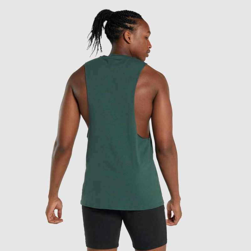 αμανικα μπλουζακια Gymshark Critical 2.0 Drop Arm σκούρο πρασινο | 926OMVQGS