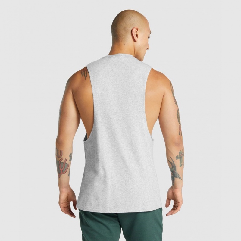 αμανικα μπλουζακια Gymshark Critical 2.0 Drop Arm ανοιχτο γκρι | 954IQFBLY