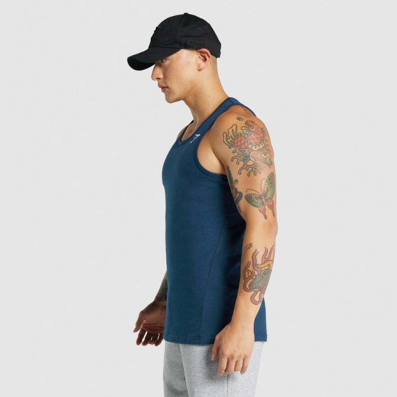 αμανικα μπλουζακια Gymshark Critical 2.0 σκουρο μπλε | 157BIOTPU