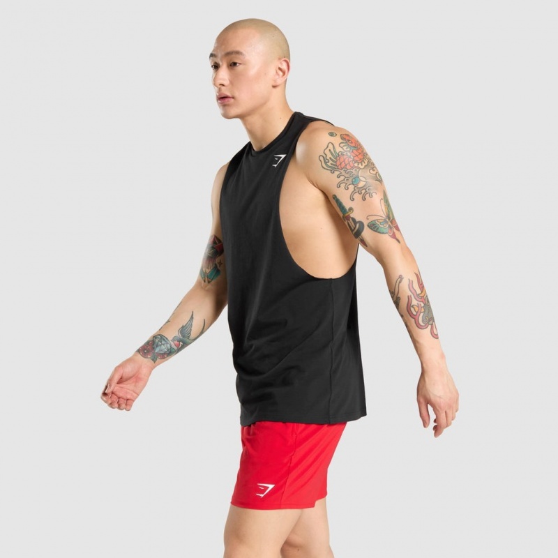 αμανικα μπλουζακια Gymshark Critical Drop Arm μαυρα | 593BEYGAW