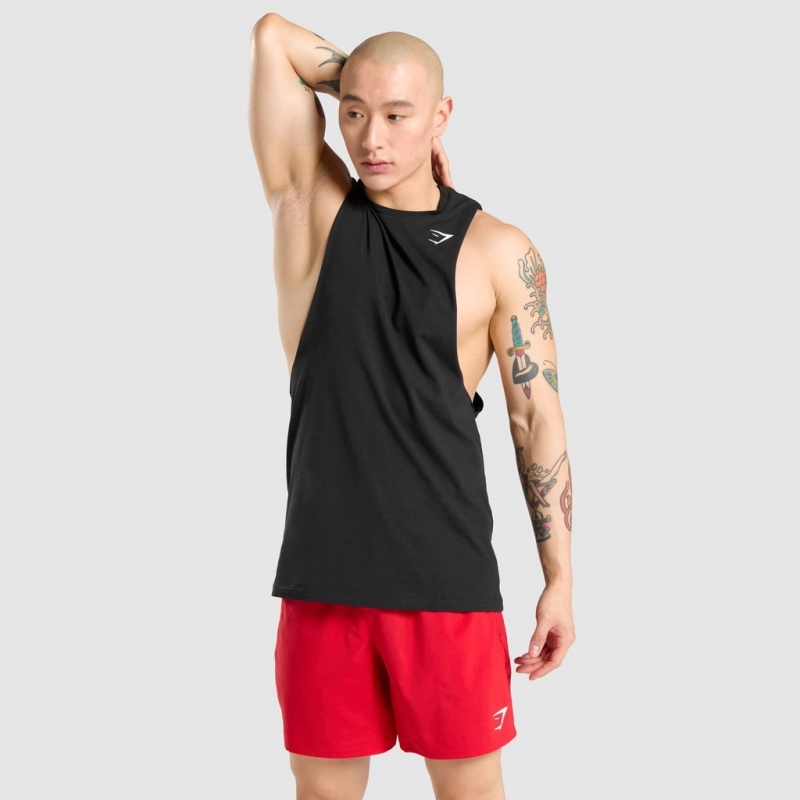 αμανικα μπλουζακια Gymshark Critical Drop Arm μαυρα | 593BEYGAW