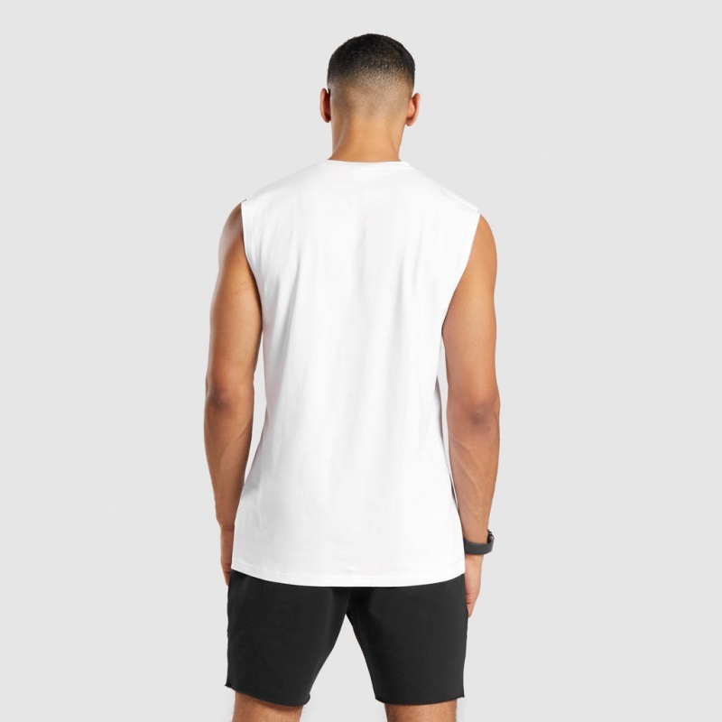 αμανικα μπλουζακια Gymshark Critical αμανικα Tee ασπρα | 186VELSDZ