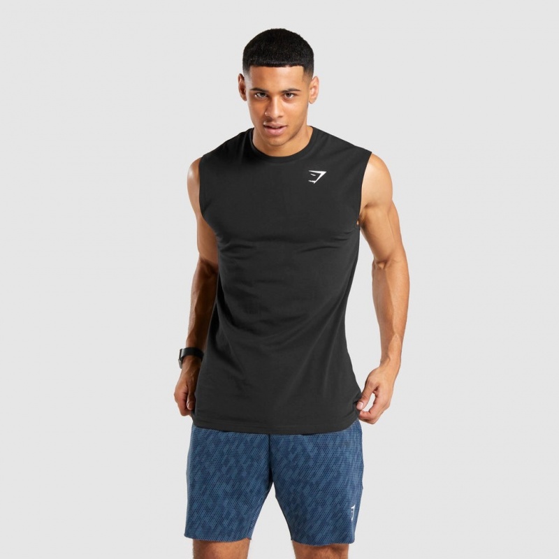 αμανικα μπλουζακια Gymshark Critical αμανικα Tee μαυρα | 254RPYDLU
