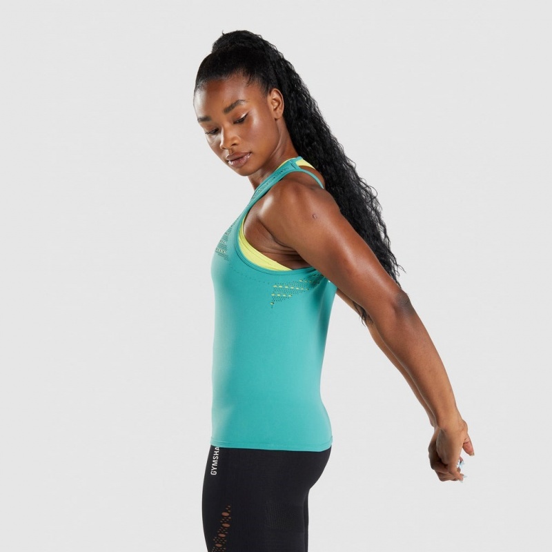 αμανικα μπλουζακια Gymshark Energy Seamless Loose Fauna Teal | 739FASLIQ